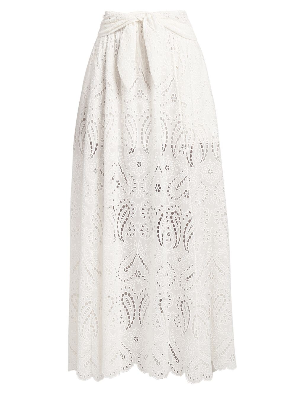 

Длинная юбка с вышивкой пейсли Etro, белый