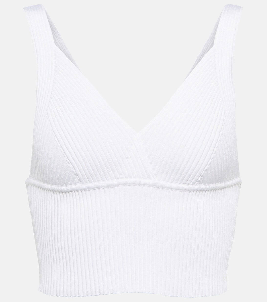 

Укороченный топ в рубчик ALAÏA, белый