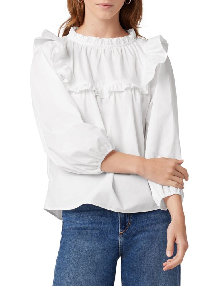 

Хлопковый топ с оборками Poppy Joe'S Jeans, белый