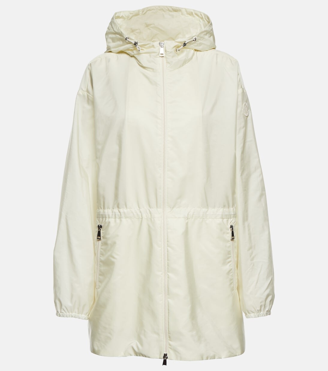 

Мокрый плащ Moncler, белый