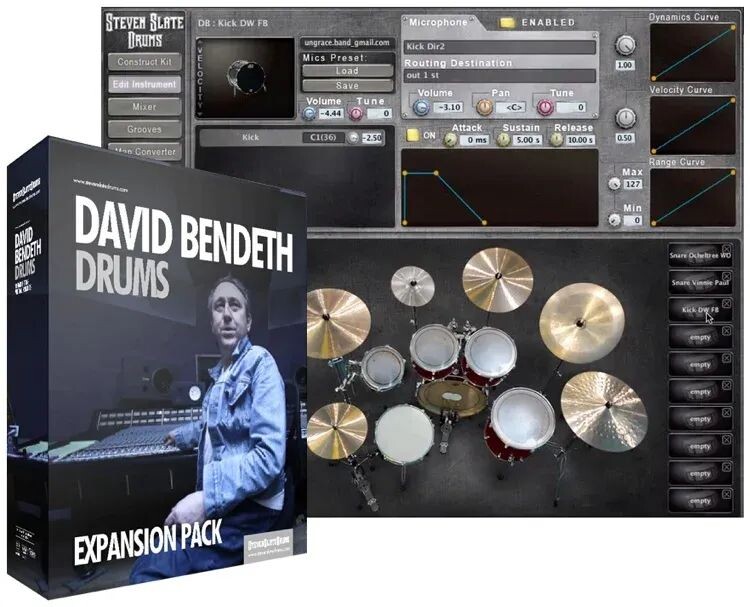 

Пакет расширения Steven Slate Drums 5 David Bendeth Drums