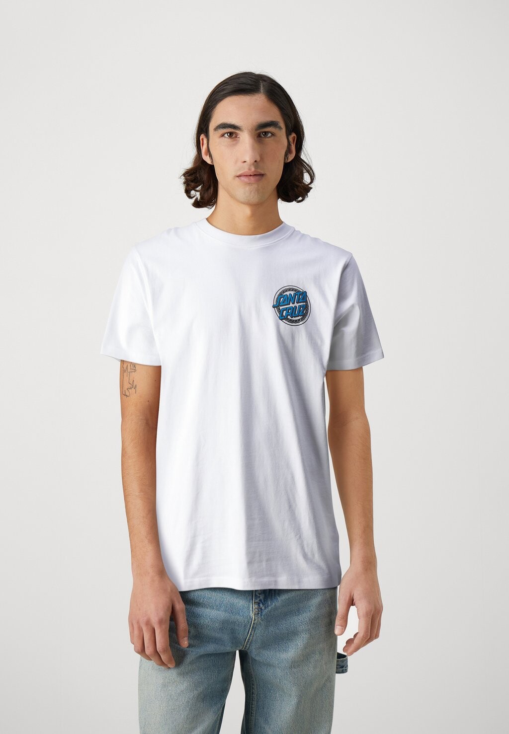 

Футболка с принтом DRESSEN ROSE CREW ONE UNISEX Santa Cruz, цвет white