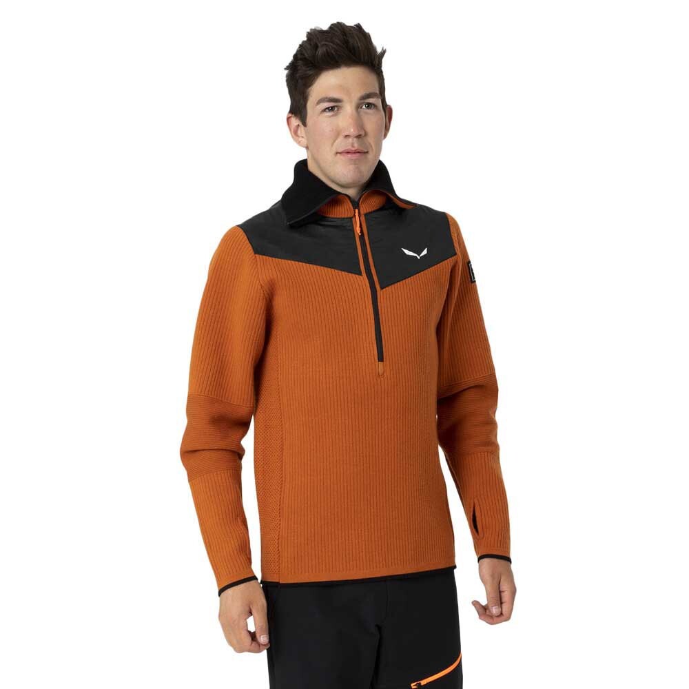 

Толстовка Salewa Sella Alpine Merino Half Zip, оранжевый
