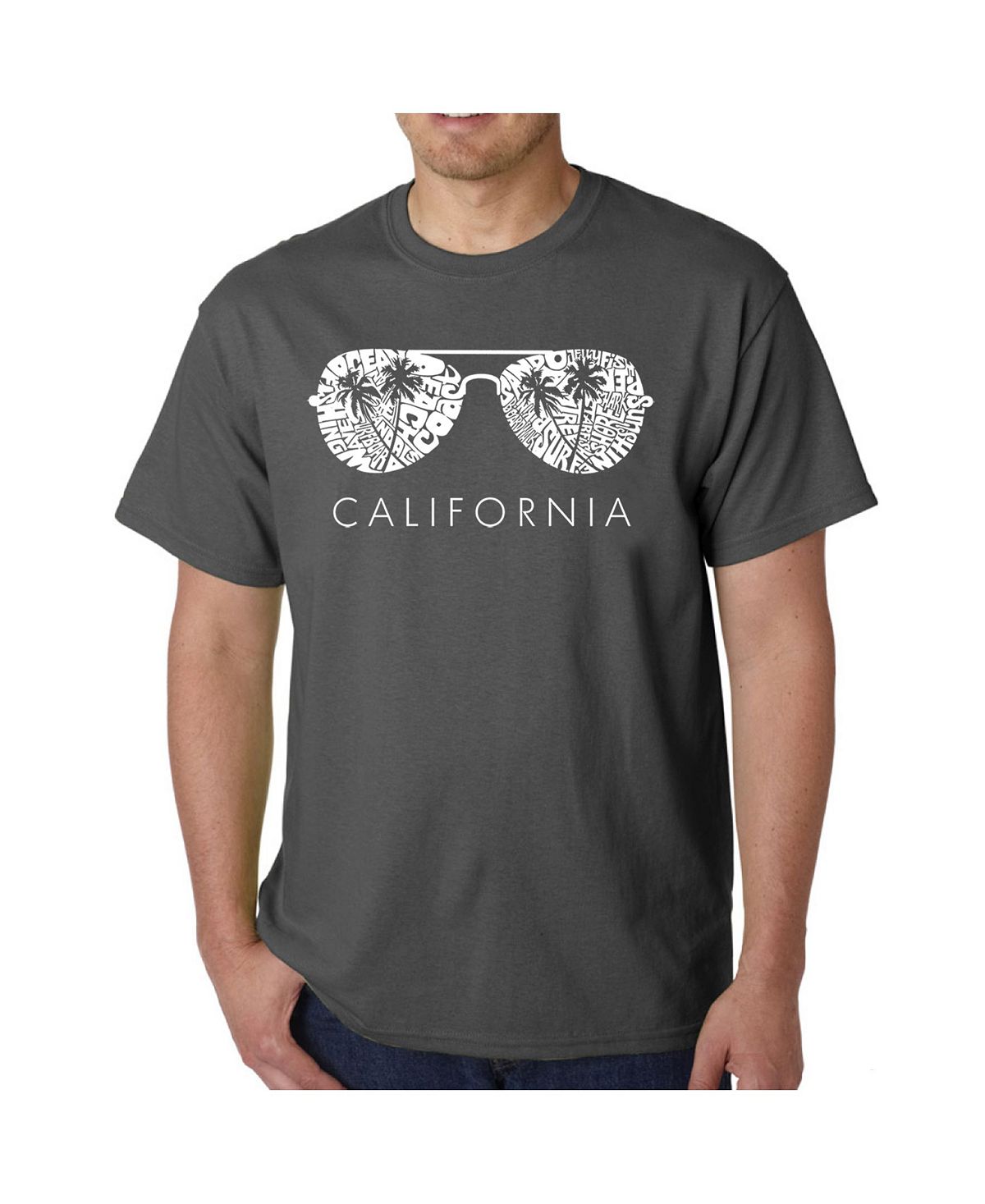 Мужская футболка word art - california shades LA Pop Art