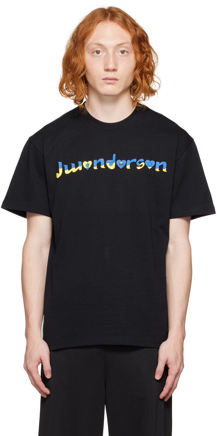 

Черная футболка с круглым вырезом JW Anderson