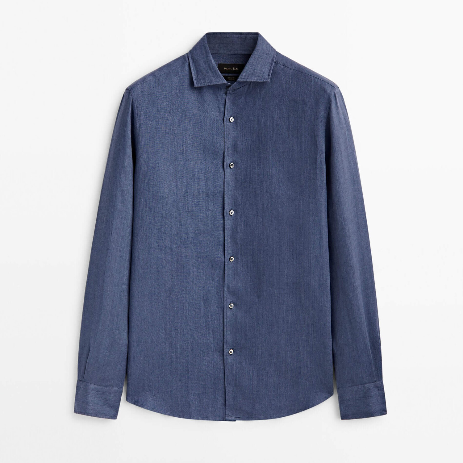 

Рубашка Massimo Dutti Faded 100% Linen, темно-голубой