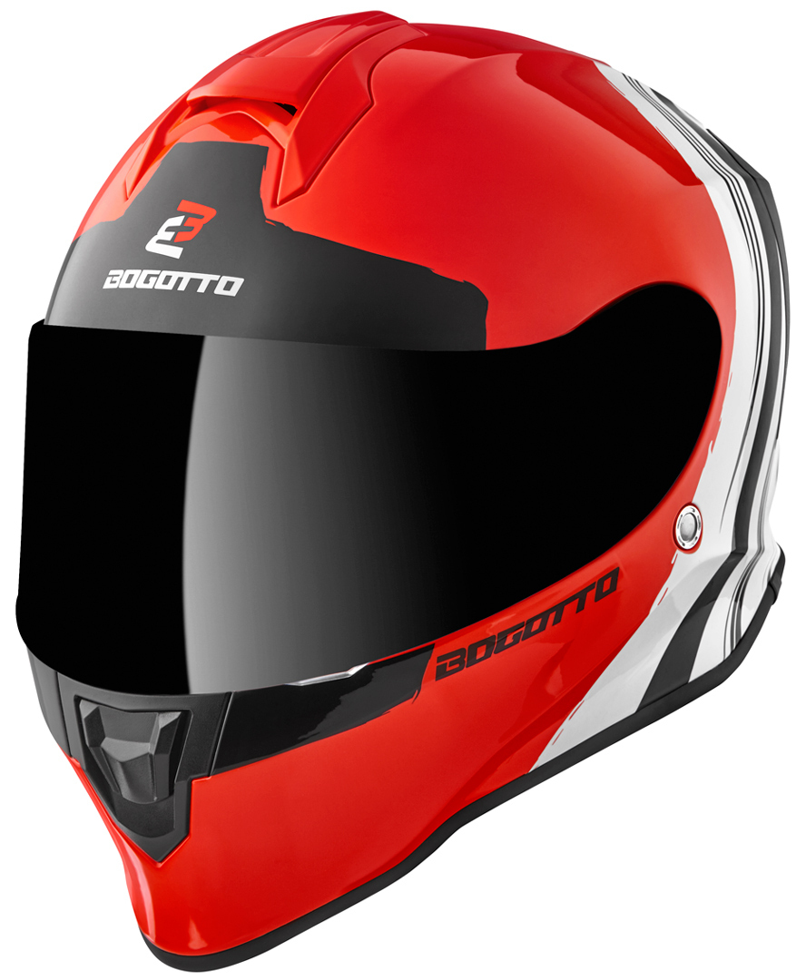 Шлем Bogotto V151 Wild-Ride со съмной подкладкой, красный/черный/белый