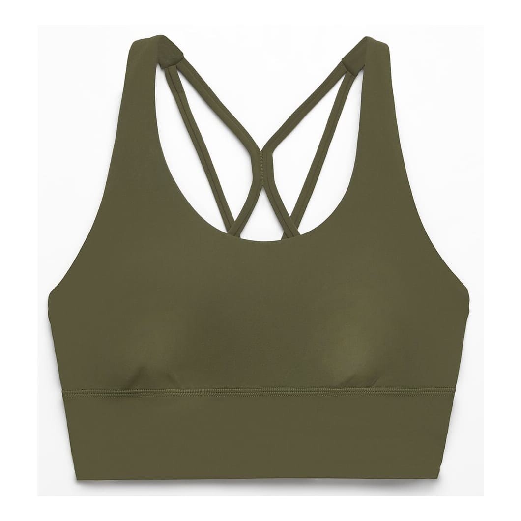 

Спортивный бюстгальтер Oysho Comfortlux Medium-support, темно-оливковый