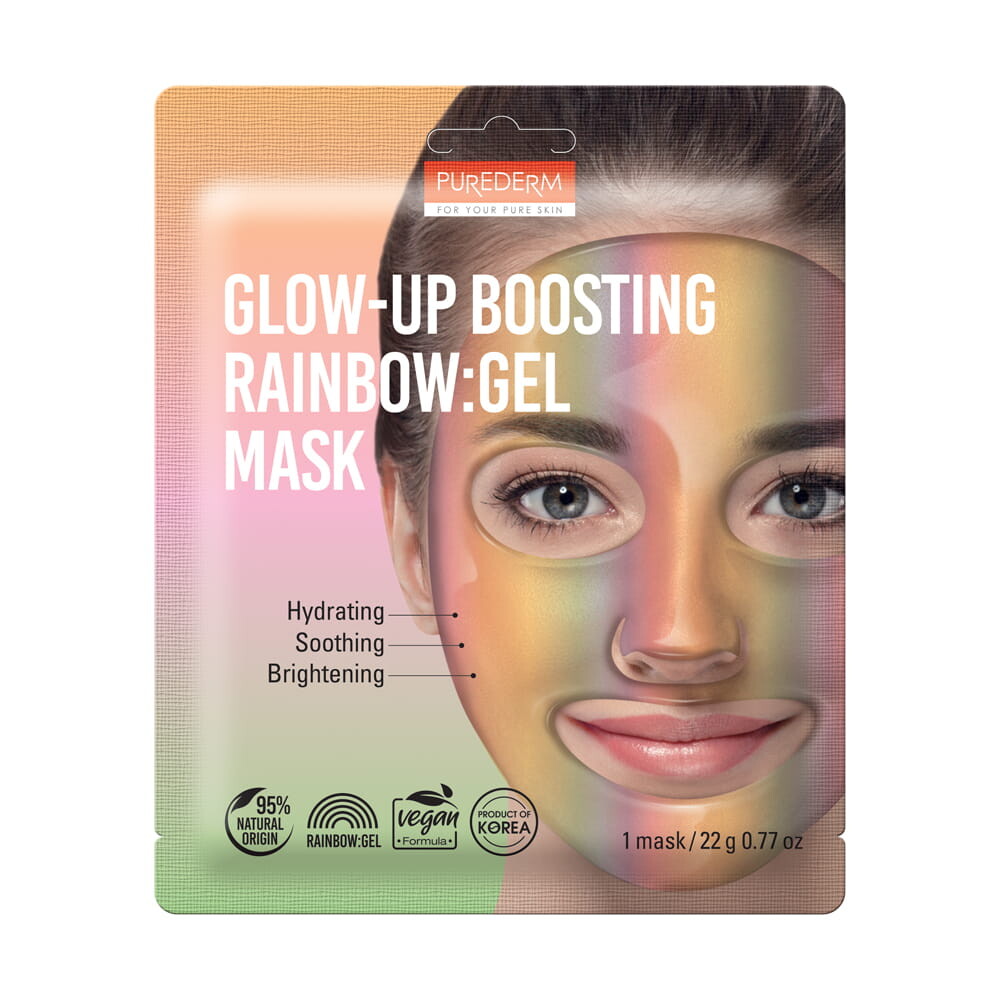 

Purederm Веганская гидрогелевая маска для лица Glow-Up Boosting Rainbow 22г