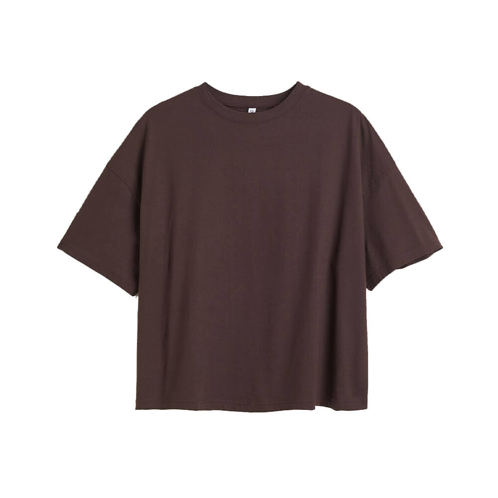 

Футболка H&M+ Cotton, тёмно-коричневый