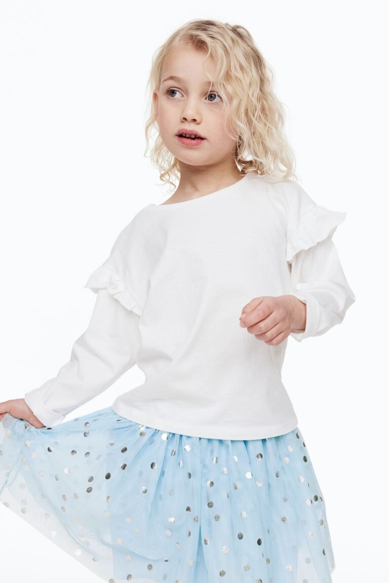 

Юбка из блестящего тюля H&M, голубой/пятнистый