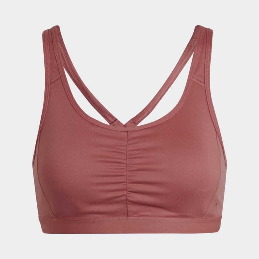 

Топ adidas Coreessentials Medium-Support, пыльно-красный