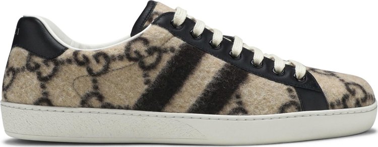 Кроссовки Gucci GG Wool Ace Beige, бежевый - фото