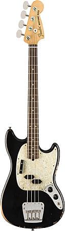 цена Fender JMJ Road Worn Mustang Bass Black W/B 0144060 306