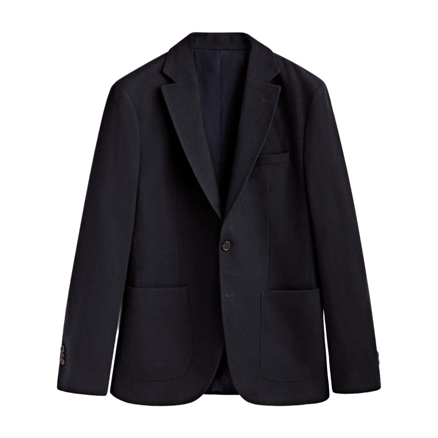 

Пиджак Massimo Dutti 100% Wool Twill, темно-синий