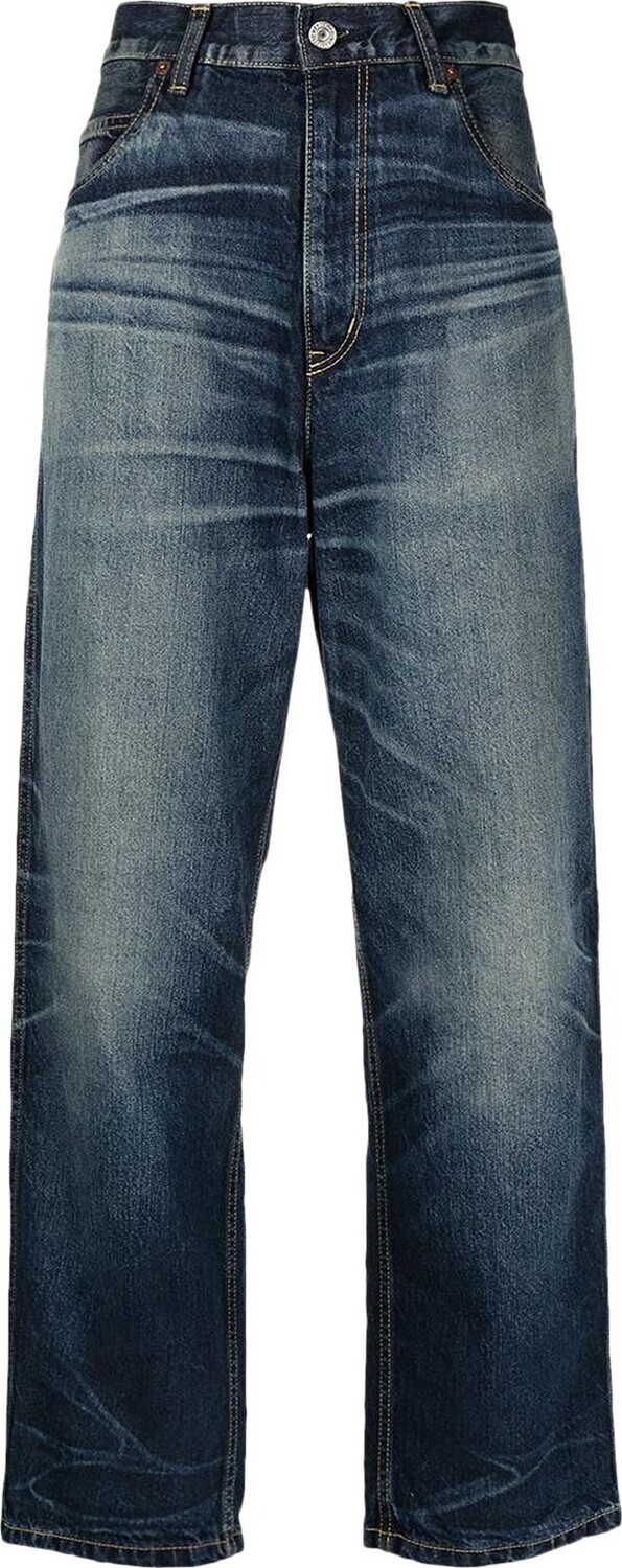 

Джинсы Junya Watanabe x Levi's High Waisted Cropped Jeans 'Blue', синий