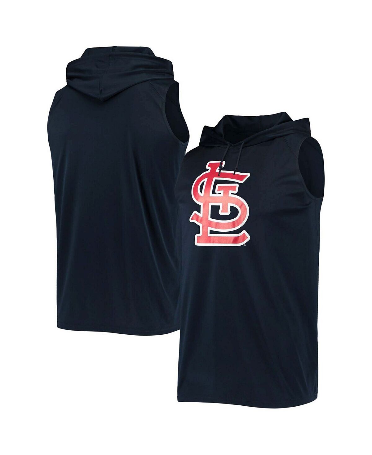 

Мужская темно-синяя толстовка с капюшоном st. louis cardinals без рукавов Stitches, синий