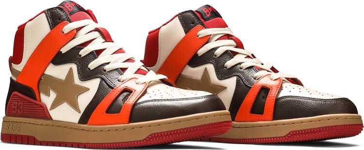 Кроссовки Bape Sta 93 HI Red Orange Light Sand, красный – заказать