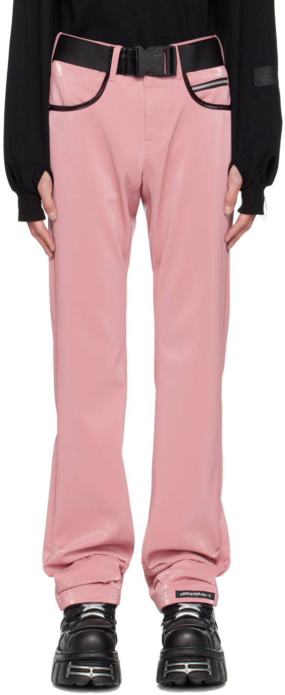 Розовые брюки из глянцевой искусственной кожи 'ATT1%TUDE' Always 99%IS-