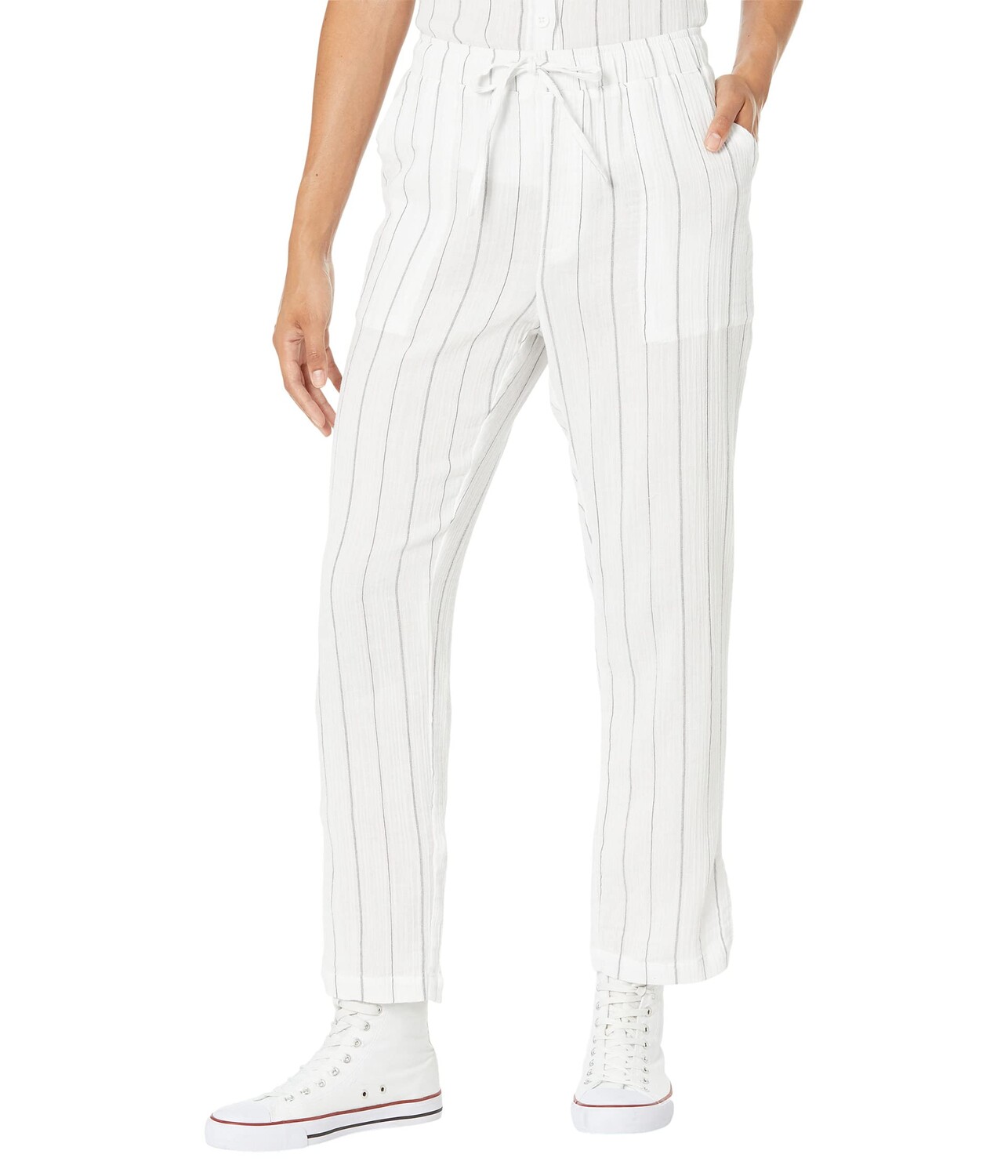 

Брюки MONROW, Pinstripe Gauze Pants