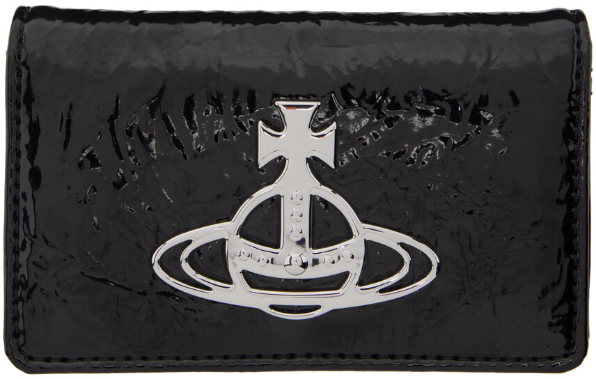 

Черная визитница с мятым клапаном Vivienne Westwood