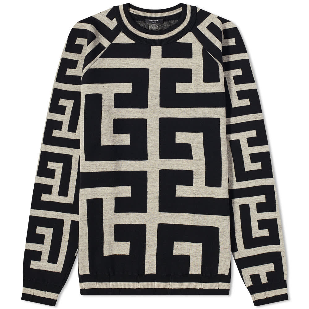 

Джемпер Balmain Monogram Crew Knit, Черный