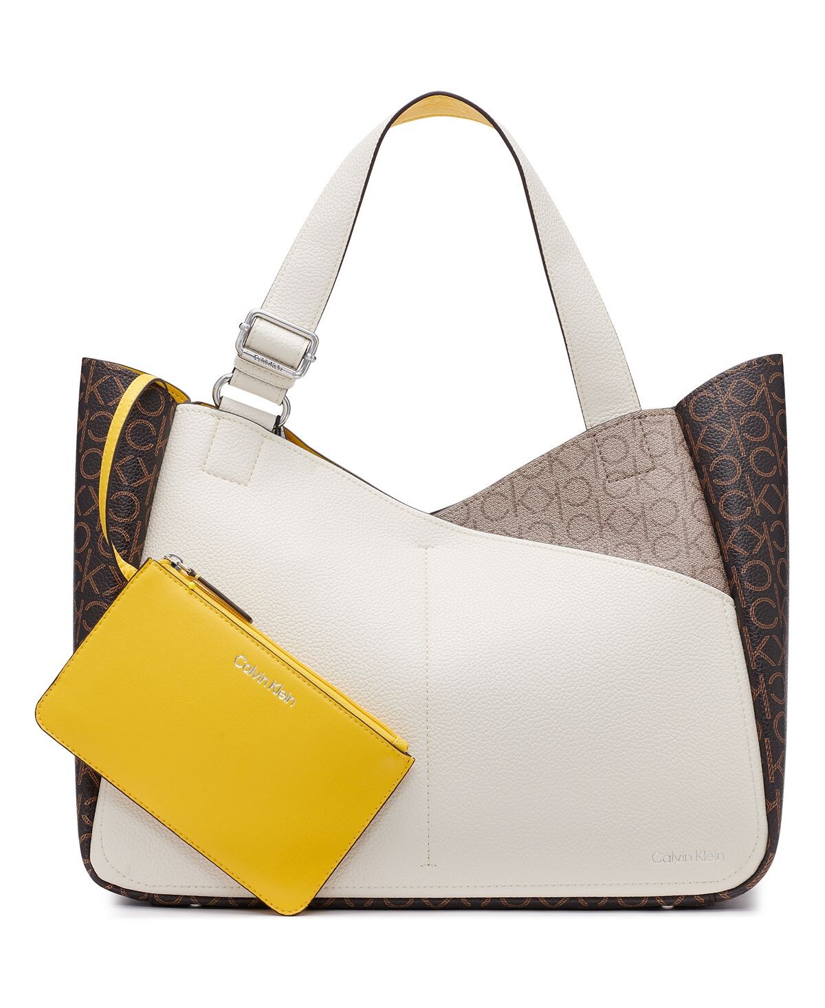 

Сумка Calvin Klein Zoe Signature Colorblocked Tote with Pouch, мульти