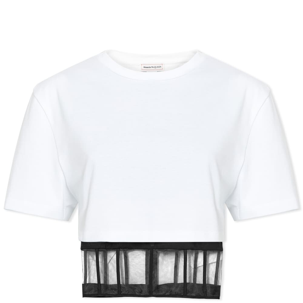 

Футболка Alexander McQueen Cropped Corset Tee