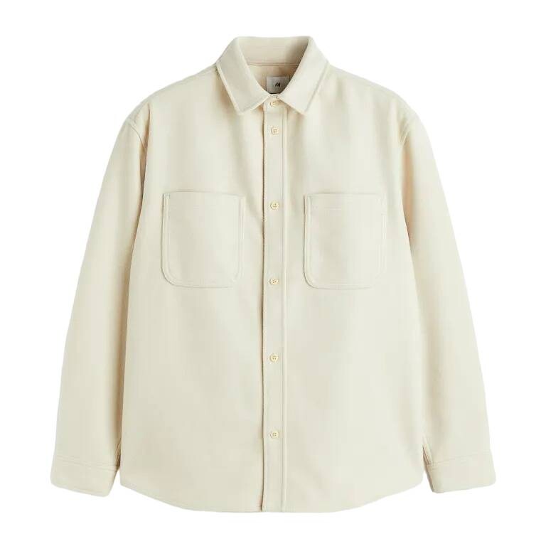

Рубашка H&M Relaxed Fit, кремовый