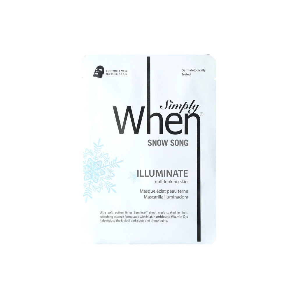 

Simply When Snow Song Illuminate Sheet Mask осветляющая маска для лица 23мл