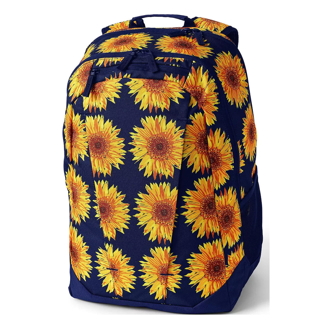 

Школьный рюкзак Lands' End Kids TechPack Large Sunflowers, темно-синий