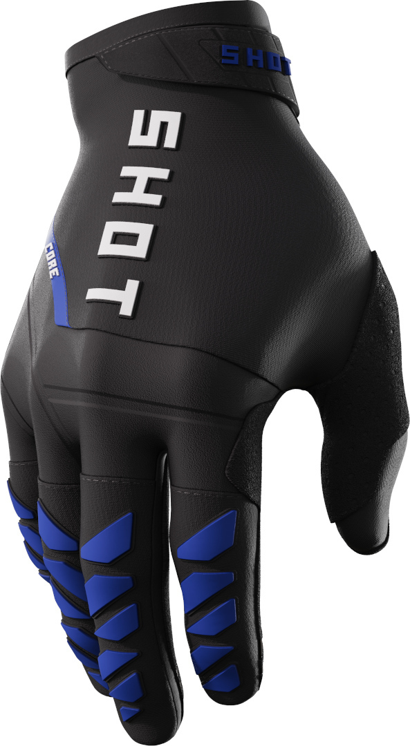 Перчатки Shot Core с логотипом, черный/синий