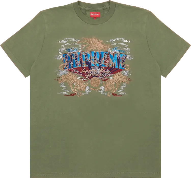 

Футболка Supreme Legendary Short-Sleeve Top 'Olive', зеленый