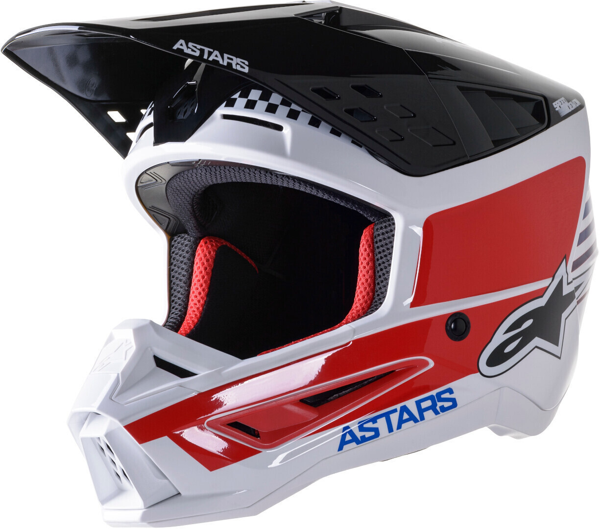 

Шлем для мотокросса Alpinestars SM5 Speed, белый/синий/красный