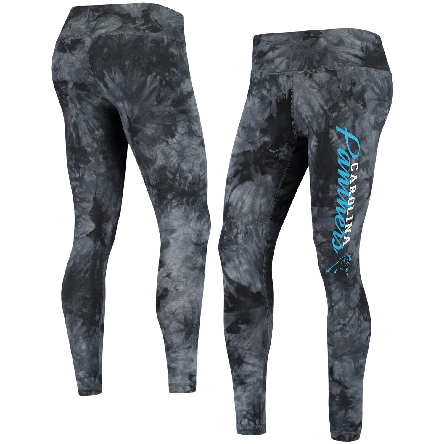

Женские спортивные леггинсы Concepts Black Carolina Panthers Burst Tie Dye