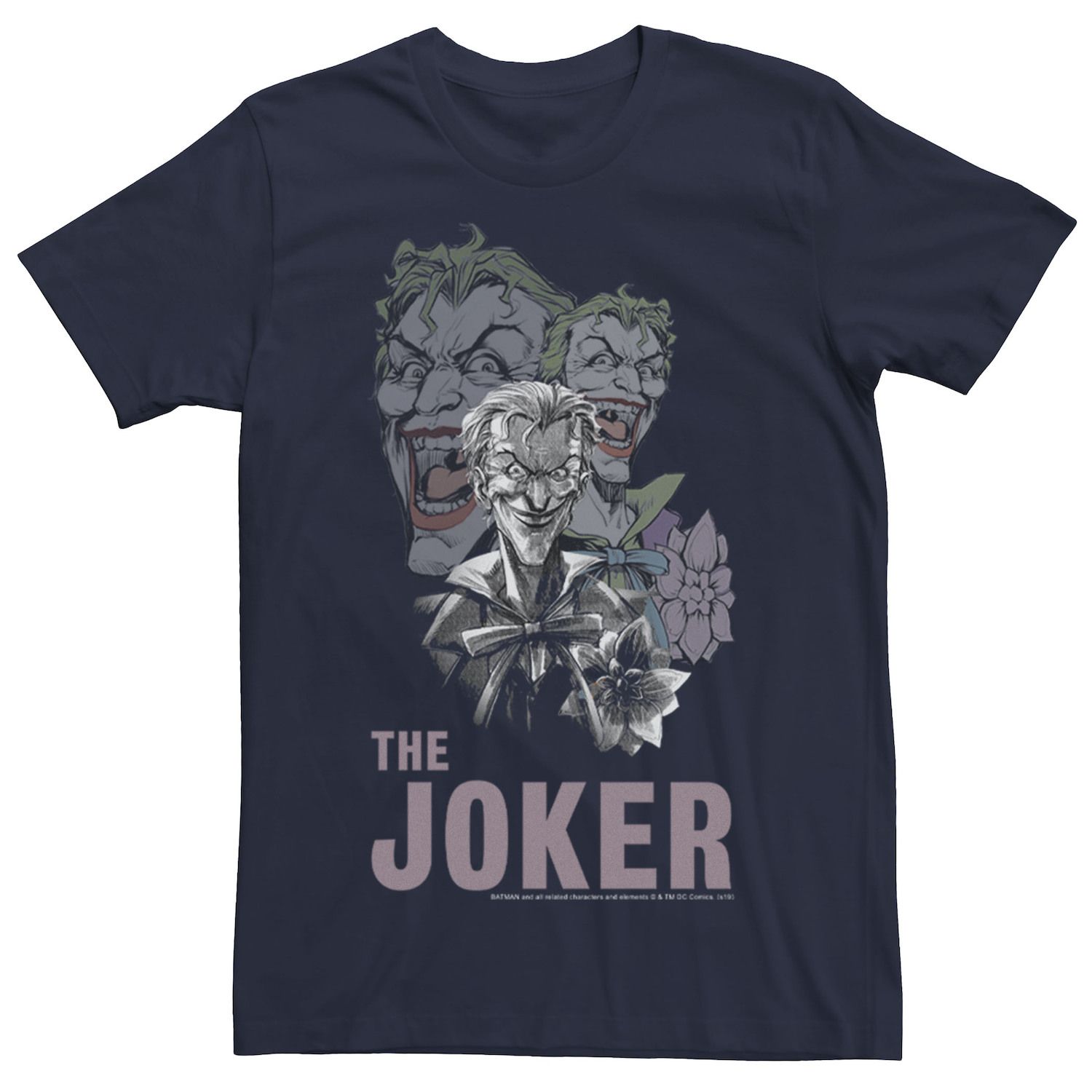цена Мужская футболка с коллажем The Joker, Синяя DC Comics, синий