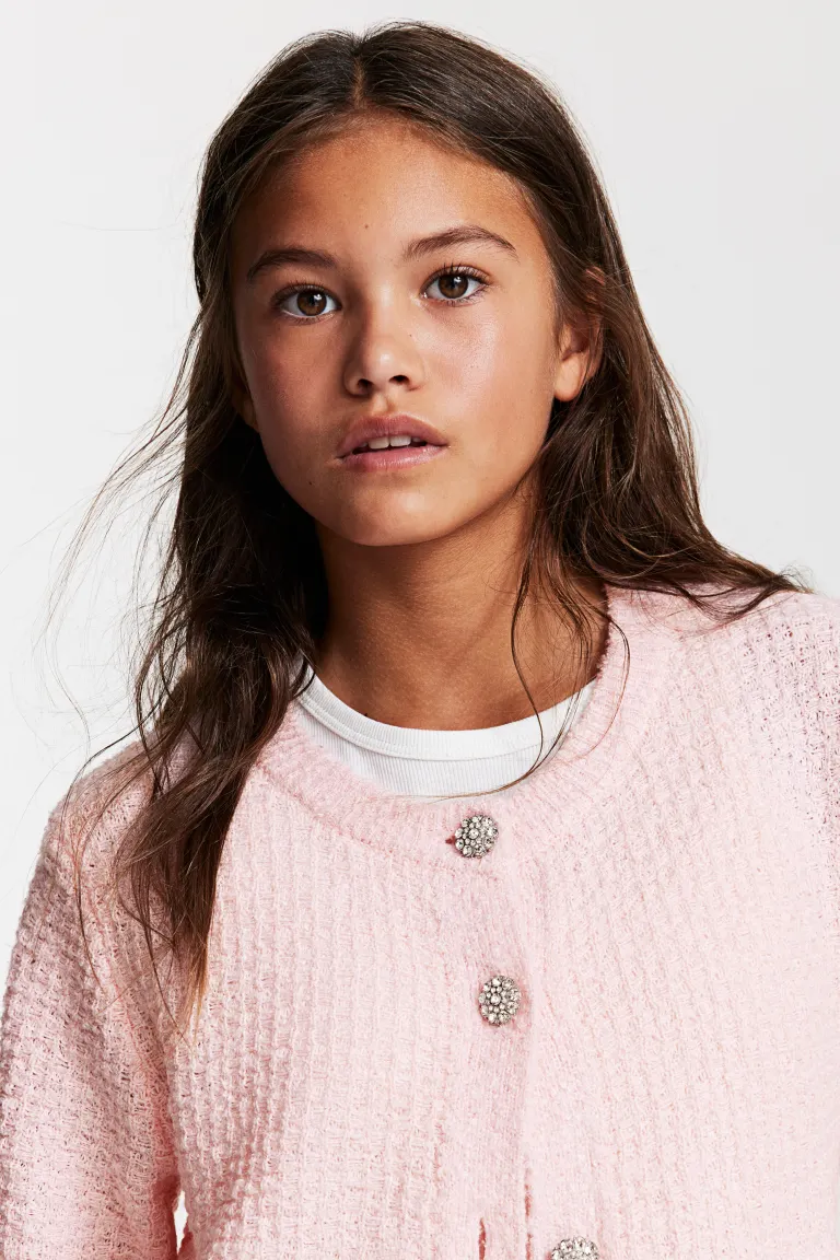 

Жилет с рельефным трикотажем H&M, розовый