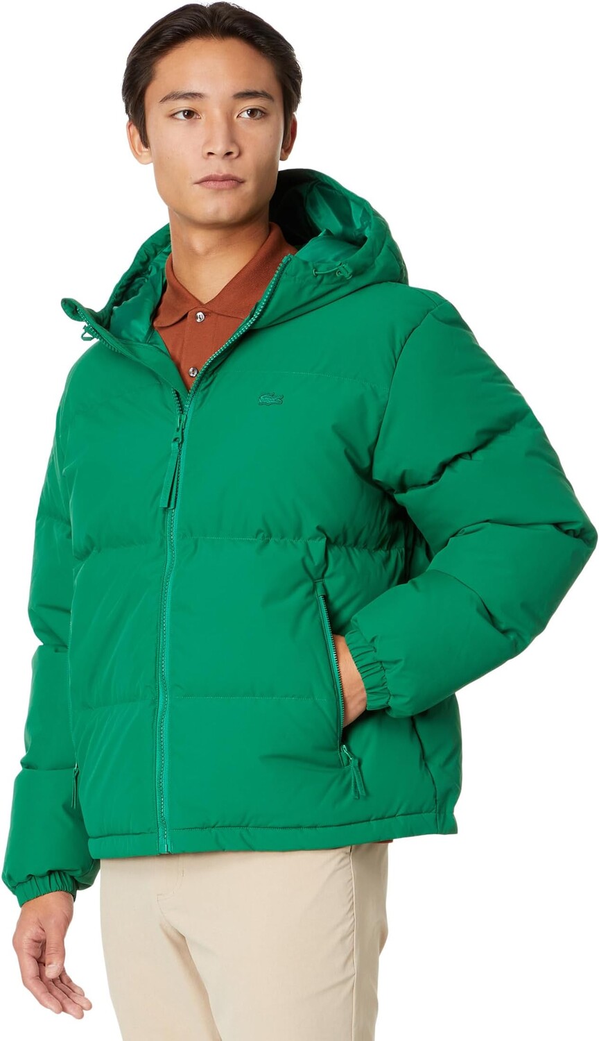 

Пуховик с капюшоном Lacoste, цвет Rocket Green