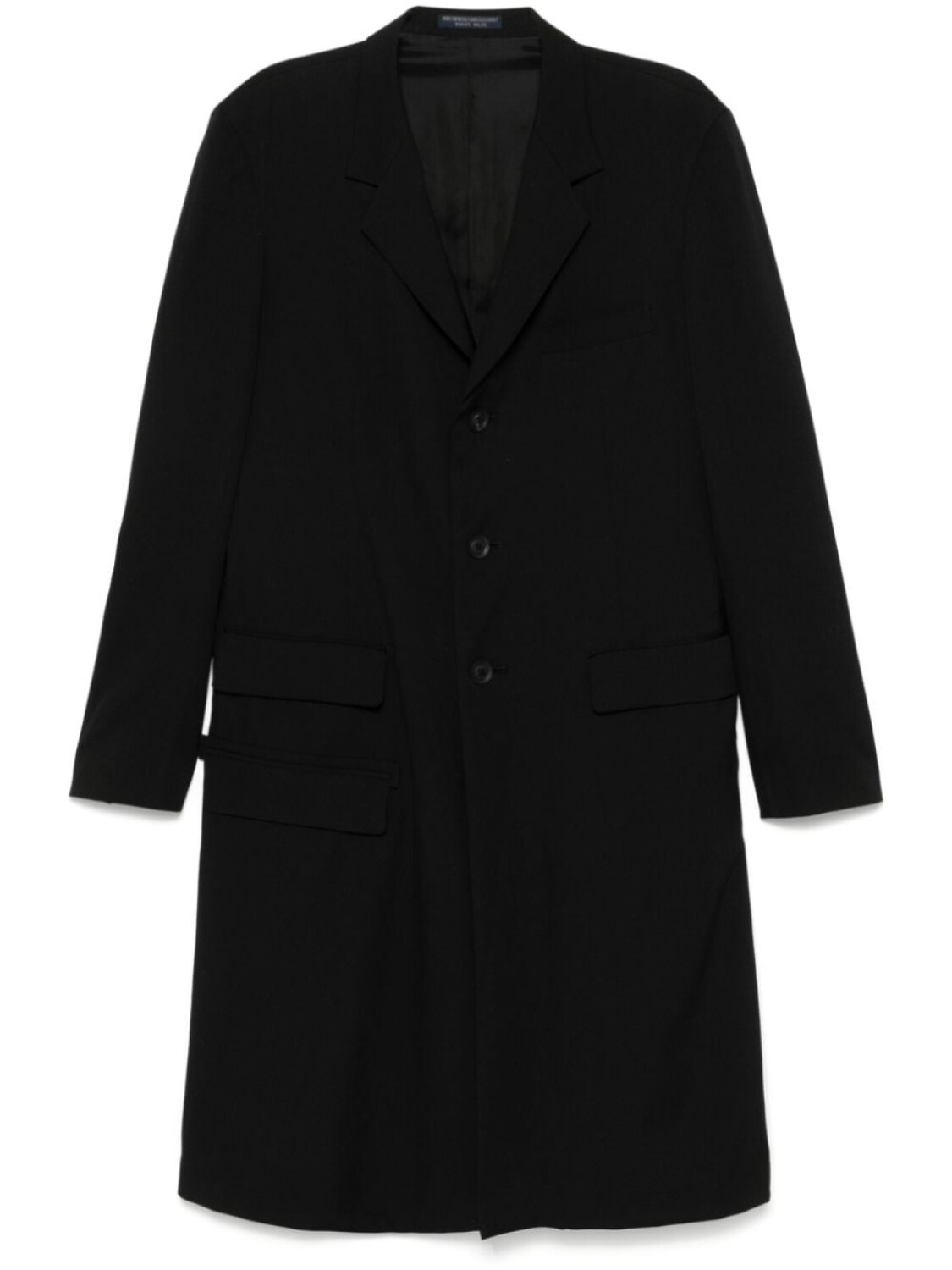 

Yohji Yamamoto пальто с потайной застежкой, черный