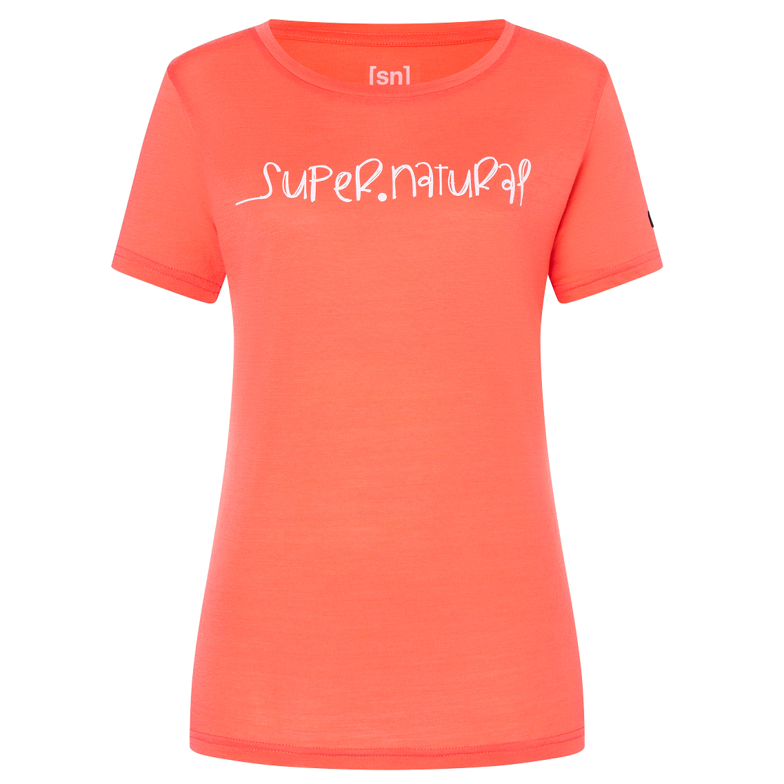 Рубашка из мериноса Super Natural Women's Signature Tee, цвет Living Coral/Fresh White