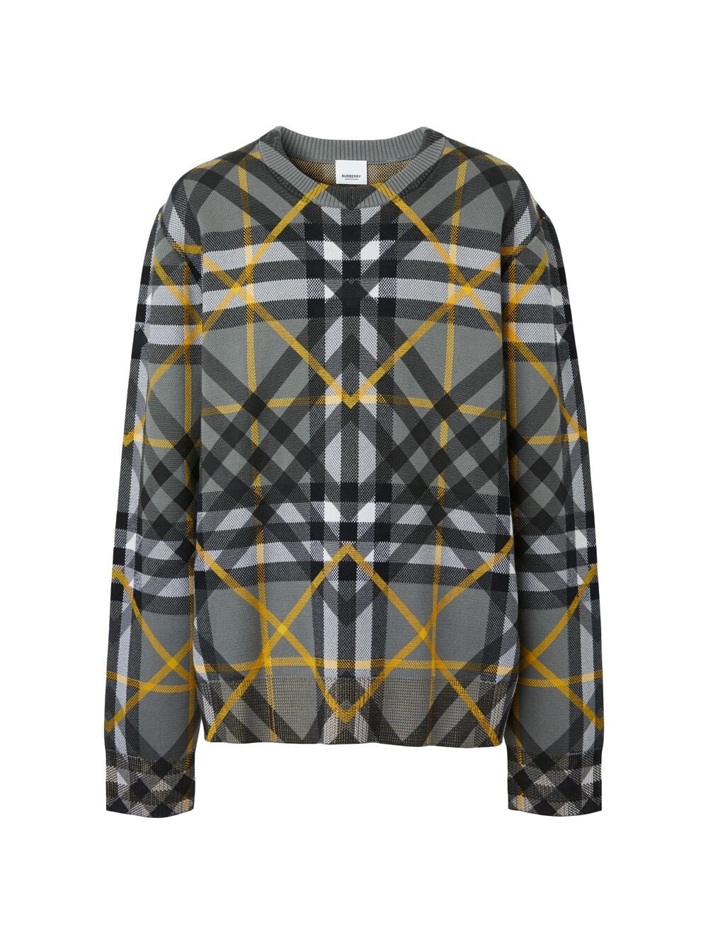 

Свитер в клетку Thornley Burberry, серый
