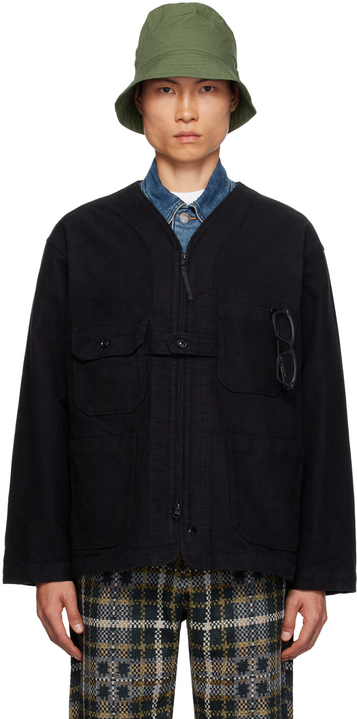 

Черная куртка с карманами-кенгуру Engineered Garments, Черный