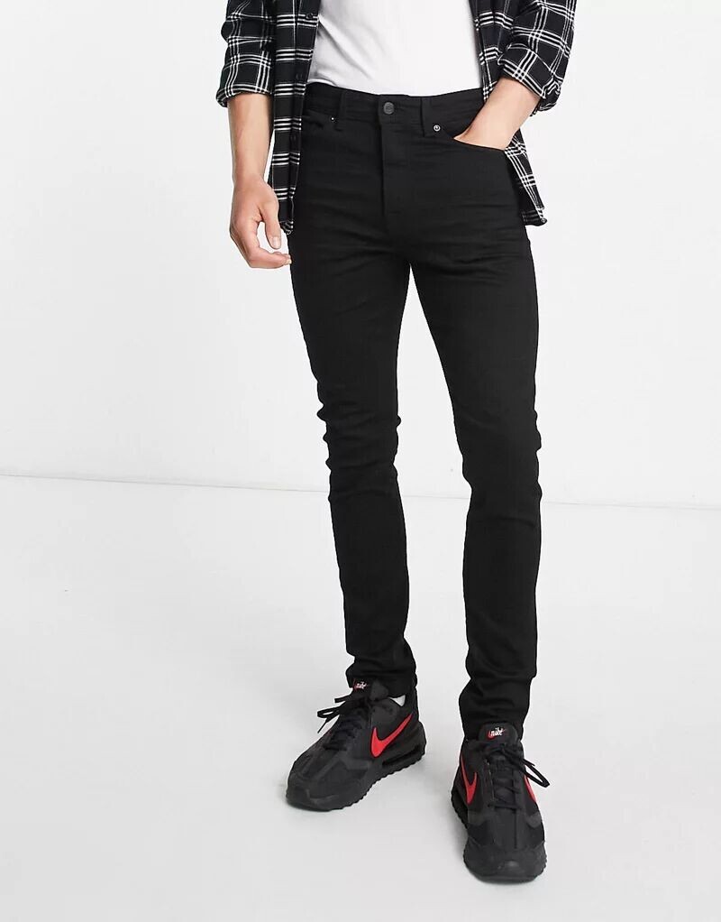 

Черные узкие джинсы Selected Homme Leon