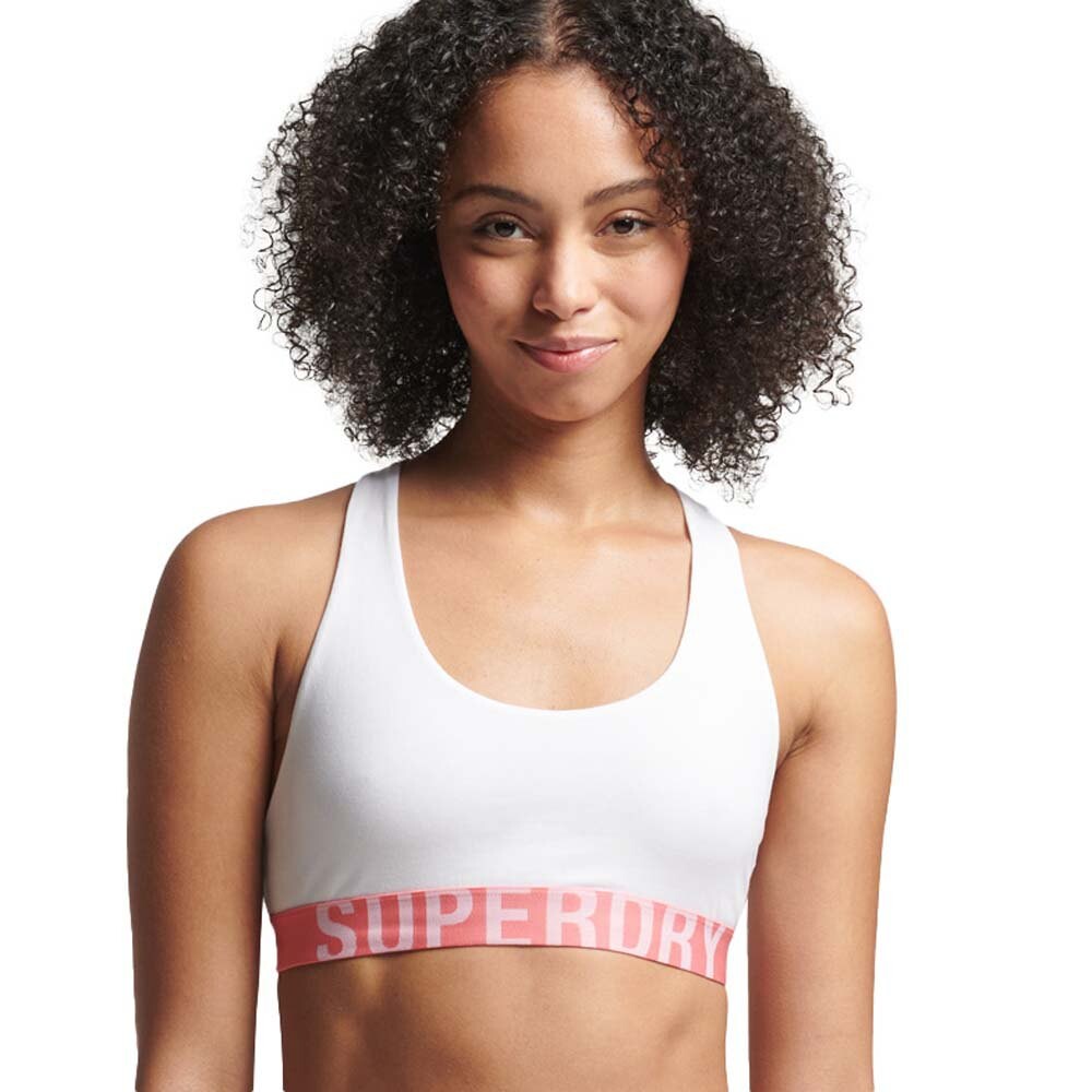 

Бюстгальтер Superdry Large Logo Croplette NH, белый