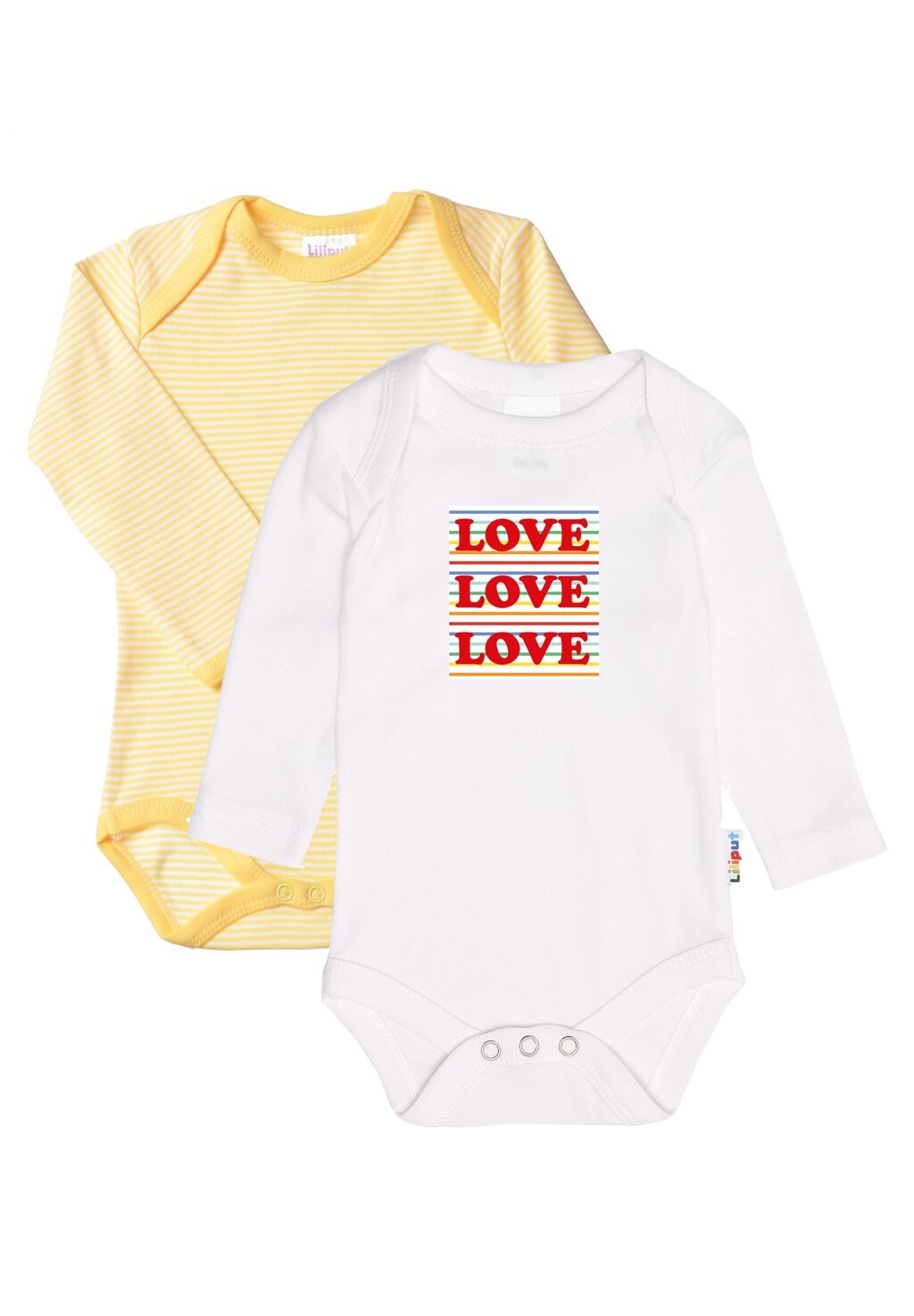 

Боди Liliput, цвет gelb geringelt/weiß mit frontdruck