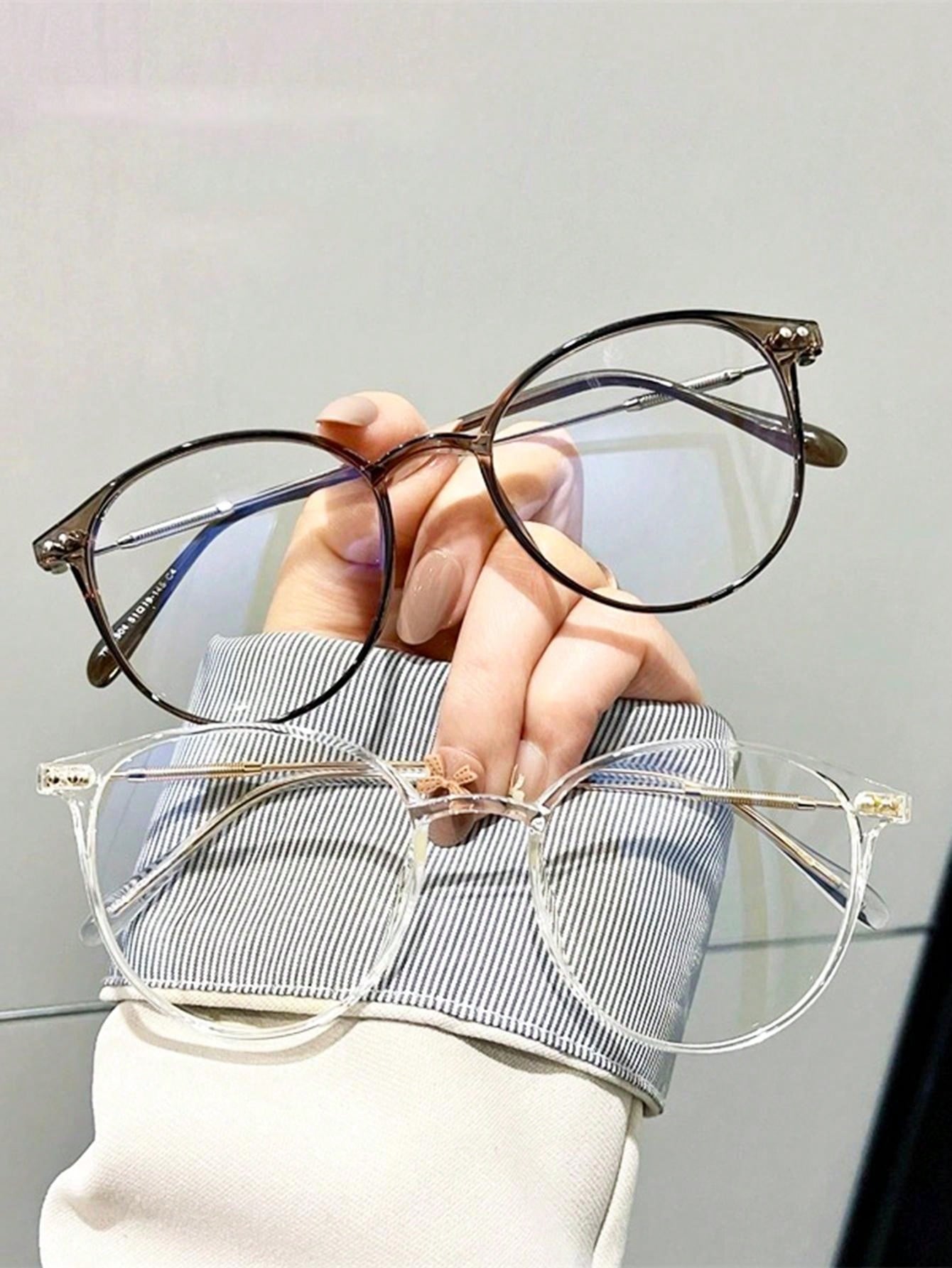 1шт Женские компьютерные очки в круглой оправе очки мужские и женские винтажные с квадратными и круглыми линзами оправа из ацетата оптические очки по рецепту для близорукости 2021
