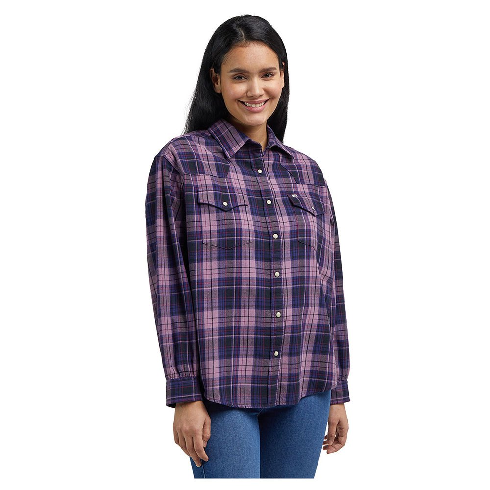 Рубашка с длинным рукавом Lee Seasonal Western, фиолетовый