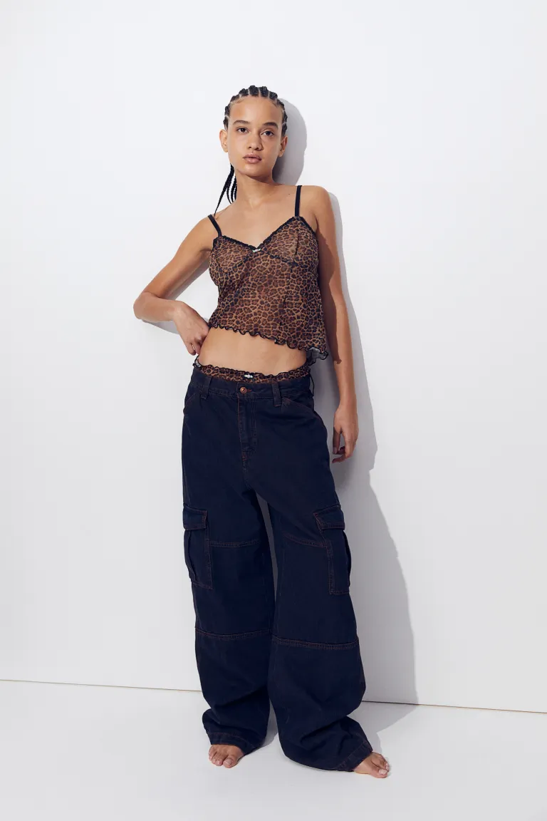 

Пижамный топ на бретелях H&M, коричневый