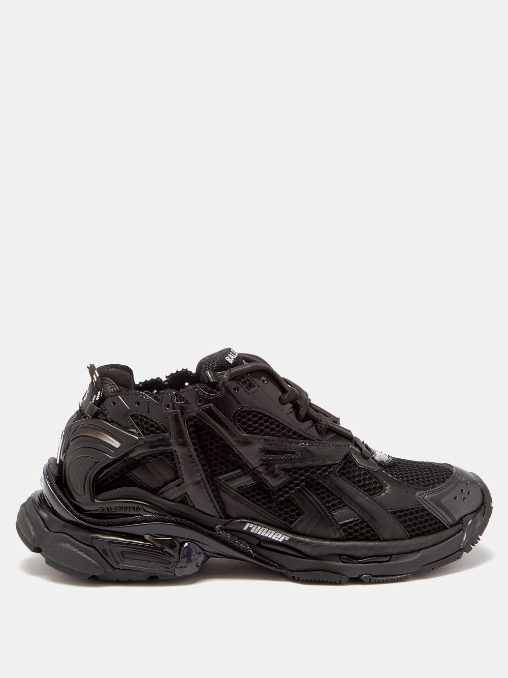 

Кроссовки runner из сетки и искусственной кожи Balenciaga, черный