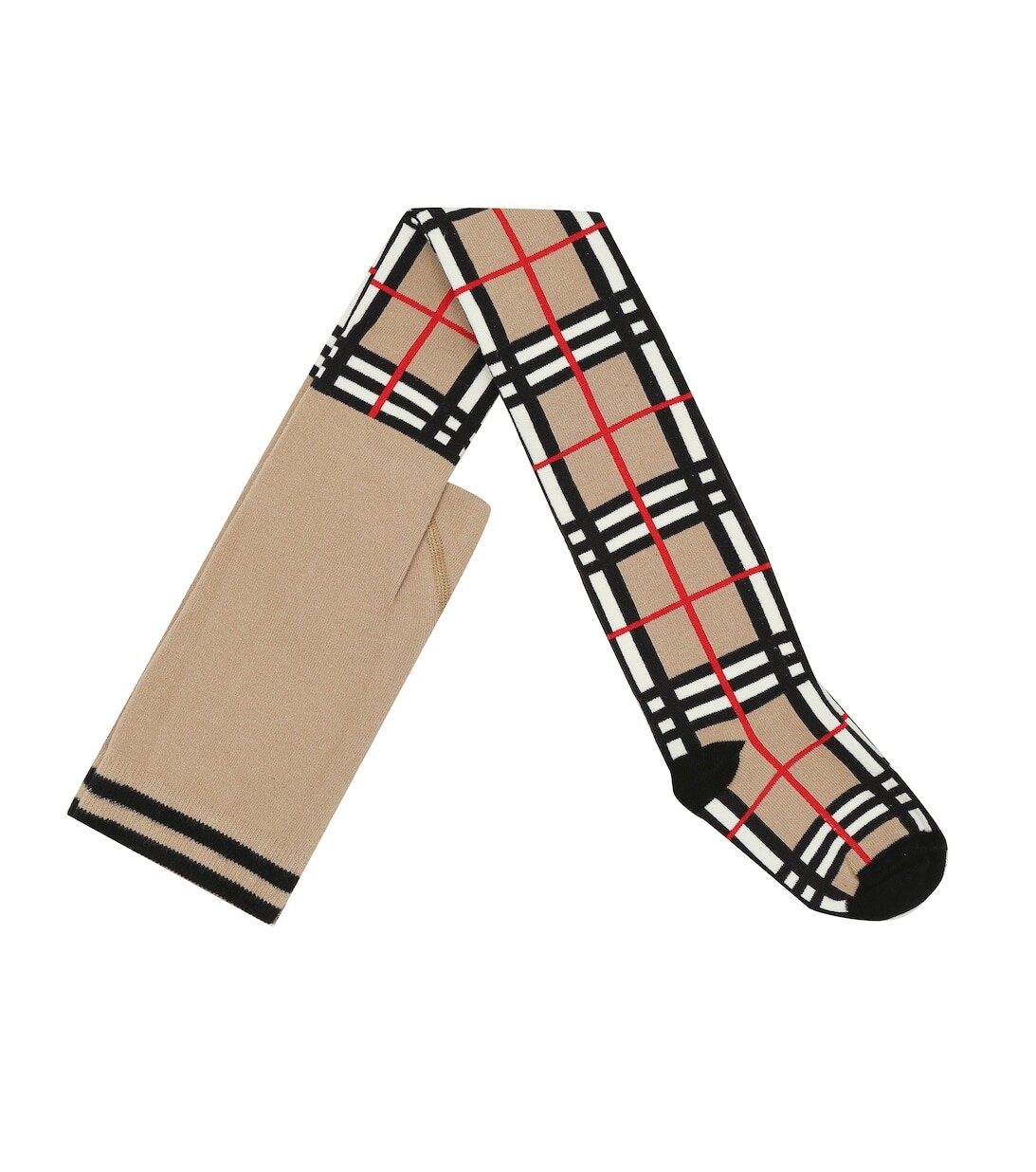 

Колготки из смесового хлопка в клетку Burberry, бежевый